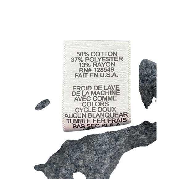 Aviator Nation Vintage-Look Gray Hoodie Rainbow Stripes & Front Zip Closure - Picture 10 of 10